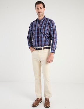 Camisa casual Dioro de algodón manga larga para hombre