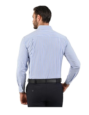 Camisa casual Michel Blanc manga larga para hombre