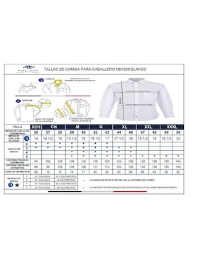 Camisa casual Michel Blanc manga larga para hombre