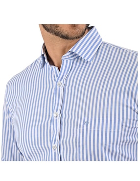 Camisa casual Michel Blanc manga larga para hombre