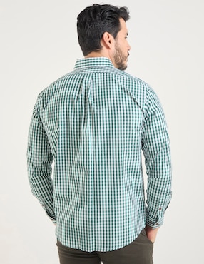 Camisa casual Ferrioni de algodón manga larga para hombre