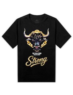 Playera Fnc Collezioni bull strong cuello redondo para hombre