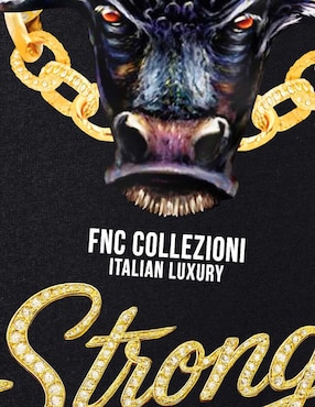 Playera Fnc Collezioni bull strong cuello redondo para hombre