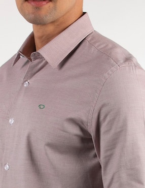 Camisa casual Oscar de la Renta de algodón manga larga para hombre