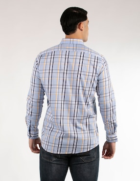 Camisa casual Oscar de la Renta de algodón manga larga para hombre
