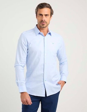 Camisa casual Oscar de la Renta de algodón manga larga para hombre