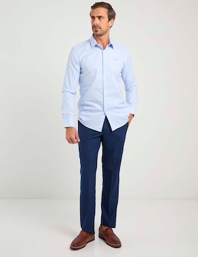 Camisa casual Oscar de la Renta de algodón manga larga para hombre