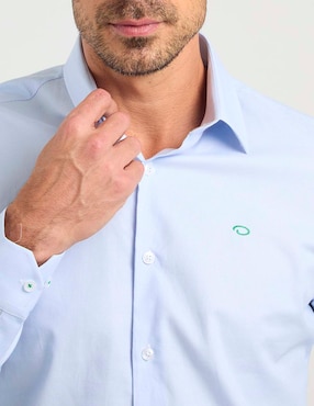 Camisa casual Oscar de la Renta de algodón manga larga para hombre