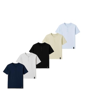 Playera Quarry cuello henley para hombre