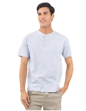 Playera Quarry cuello henley para hombre