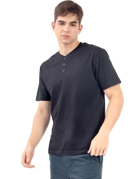 Playera Quarry pack hanley cuello henley para hombre