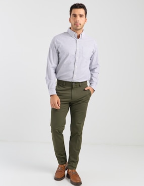 Camisa casual Dockers de algodón manga larga para hombre