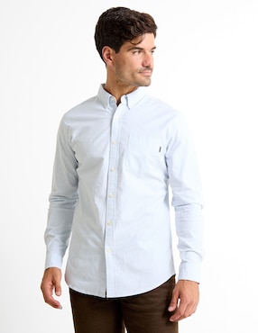 Camisa casual Dockers de algodón manga larga para hombre