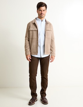 Camisa casual Dockers de algodón manga larga para hombre