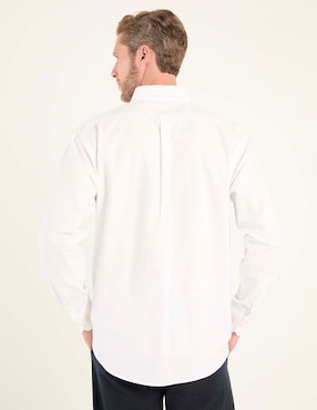 Camisa casual Izod de algodón manga larga para hombre