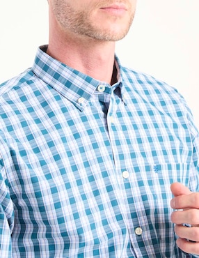 Camisa casual Izod de algodón manga larga para hombre