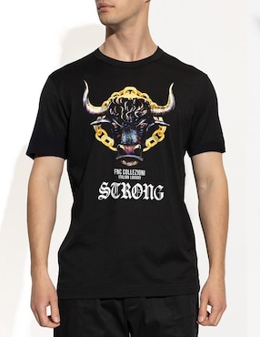 Playera Fnc Collezioni bull strong cuello redondo para hombre