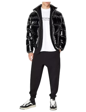 Chamarra acolchada Armani Exchange impermeable capitonada para hombre