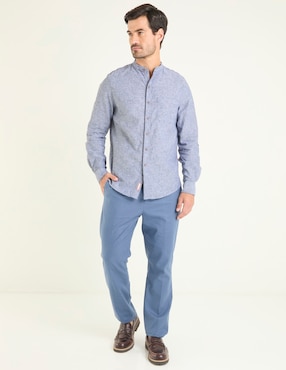 Camisa casual Costavana de algodón manga larga para hombre