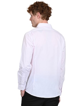 Camisa casual Ferrioni de algodón manga larga para hombre