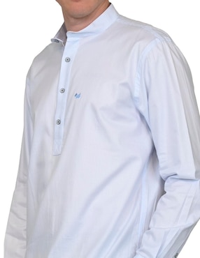 Camisa casual Ferrioni de algodón manga larga para hombre