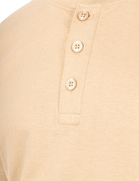 Playera Forever 21 basic cuello henley para hombre