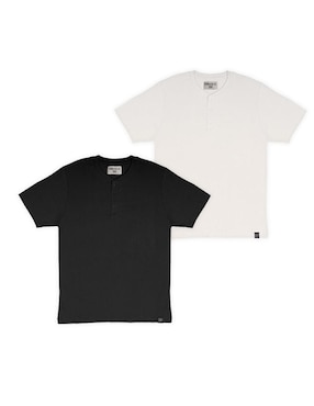 Playera Forever 21 cuello henley para hombre