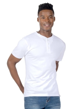 Playera Forever 21 cuello henley para hombre