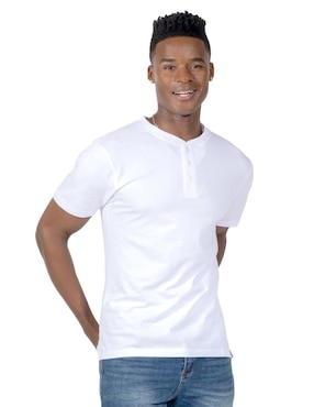 Playera Forever 21 cuello henley para hombre