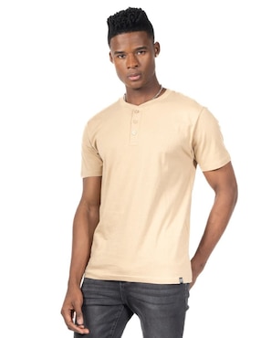Playera Forever 21 cuello henley para hombre