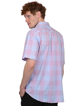 Camisa casual Ferrioni de algodón manga corta para hombre