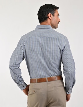 Camisa casual Sansabelt de algodón manga larga para hombre