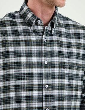 Camisa Cavalatti de franela manga larga para hombre
