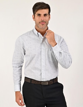Camisa casual Yale de algodón manga larga para hombre