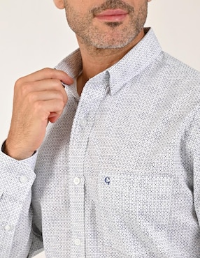 Camisa casual Yale de algodón manga larga para hombre