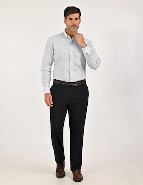 Camisa casual Yale de algodón manga larga para hombre