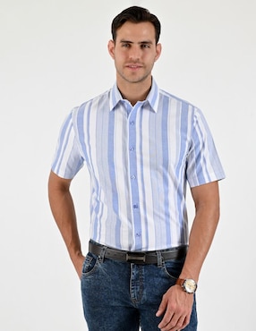 Camisa casual Yale de algodón manga corta para hombre