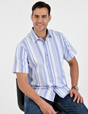Camisa casual Yale de algodón manga corta para hombre