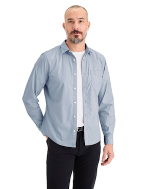 Camisa casual Dockers de algodón manga larga para hombre