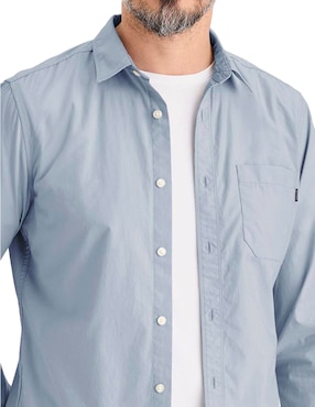 Camisa casual Dockers de algodón manga larga para hombre