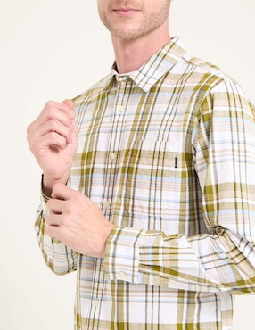 Camisa casual Dockers de algodón manga larga para hombre