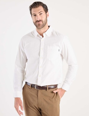 Camisa casual Dockers de algodón manga larga para hombre