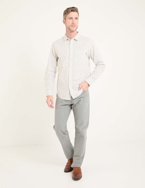 Camisa business casual Dockers de algodón manga larga para hombre