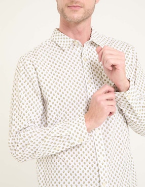 Camisa business casual Dockers de algodón manga larga para hombre