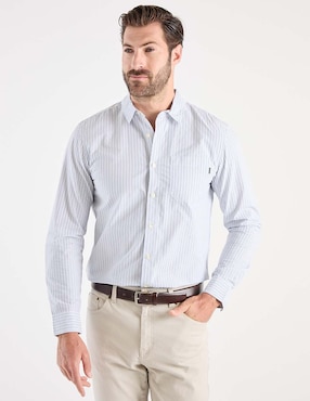 Camisa casual Dockers de algodón manga larga para hombre