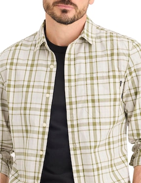 Camisa casual Dockers de algodón manga larga para hombre