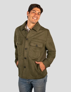 Chamarra casual Jbe de gamuza para hombre