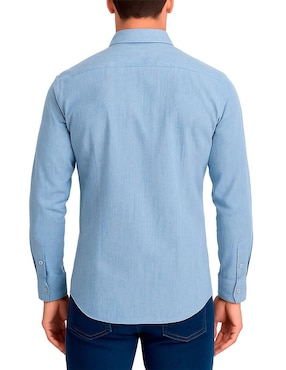 Camisa casual Cuadra manga larga para hombre