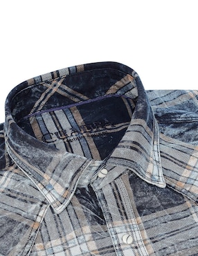 Camisa casual Cuadra manga larga para hombre