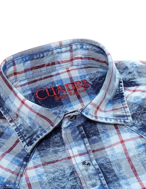 Camisa casual Cuadra manga larga para hombre